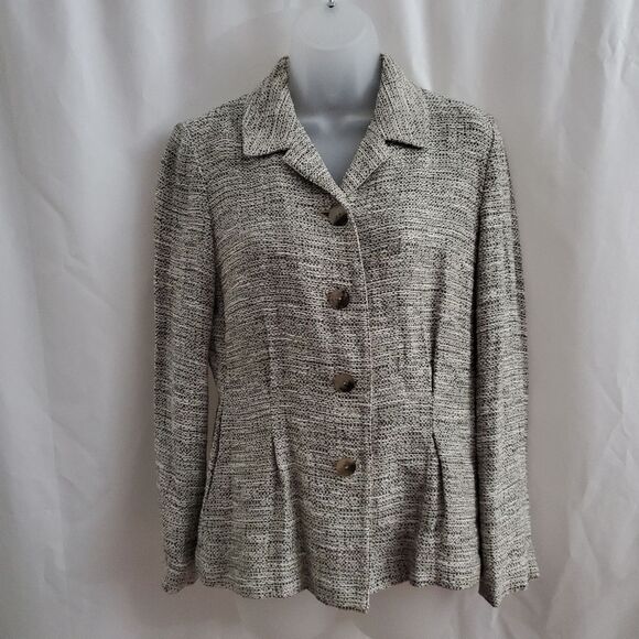 J. Jill Women Button Down Blazer Top Woven Professional Career Small - Picture 2 of 10